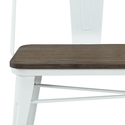 Modus Bench with Back in White