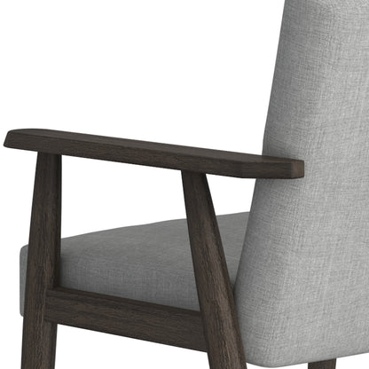 Huxly Accent Chair in Grey and Weathered Brown - WW
