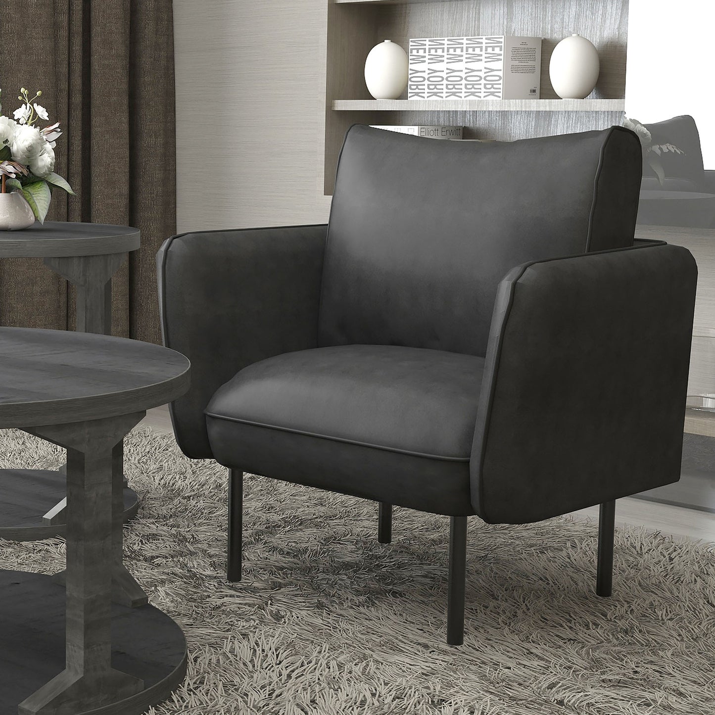 Ryker Accent Chair in Grey and Black - WW