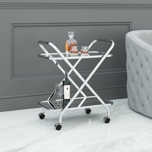 Oriso 2-tier Bar Cart in Chrome