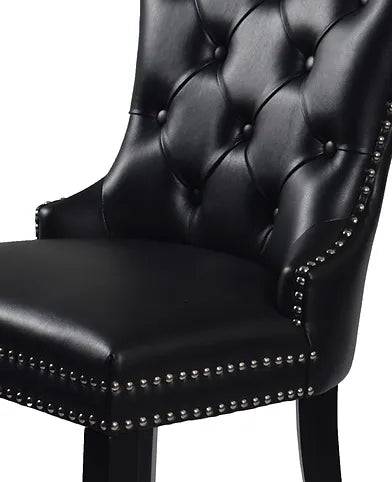 Madrid Black PU Leather Chairs (Set Of 2)