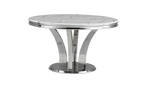 Dining Lotus Marble top with Angelina Chrome (Table + 4 Chairs)