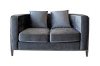 Ruby Round Sofa Loveseat Dark Grey