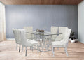 Zenith 71" Dining Table +6 Ivory Munich Chairs
