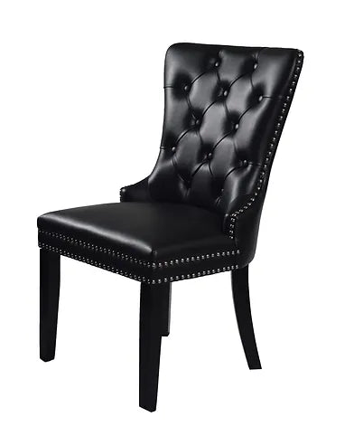 Madrid Black PU Leather Chairs (Set Of 2)