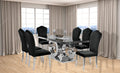 Gracie 71" Dining Table + 6 Black Monica Chairs