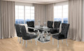 Gracie 71" Dining Table + 6 Black Munich Chairs
