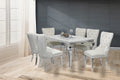 Kennedy Marble 63" Dining Table +6 Ivory Munich Chairs