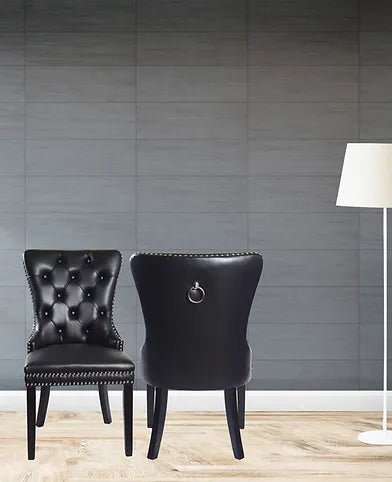 Madrid Black PU Leather Chairs (Each)