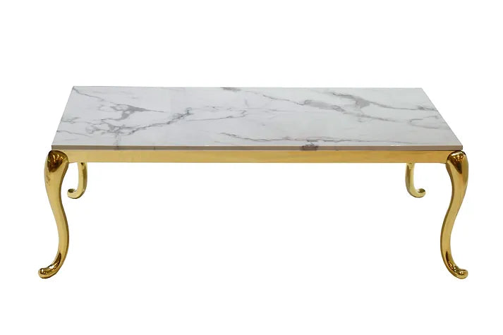 Soleil Gold Marble Coffee Table
