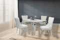 Kennedy Marble 63" Dining Table +4 Ivory Munich Chairs