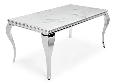 Kennedy Marble Large White Dining Table (78.5" x 39.5")