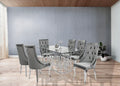 Zenith 71" Dining Table +6 Grey Lilly Chairs