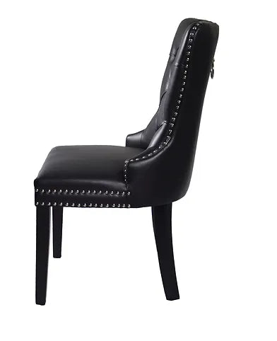 Madrid Black PU Leather Chairs (Set Of 2)