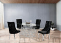 Zenith 71" Dining Table +4 Black Lilly Chairs