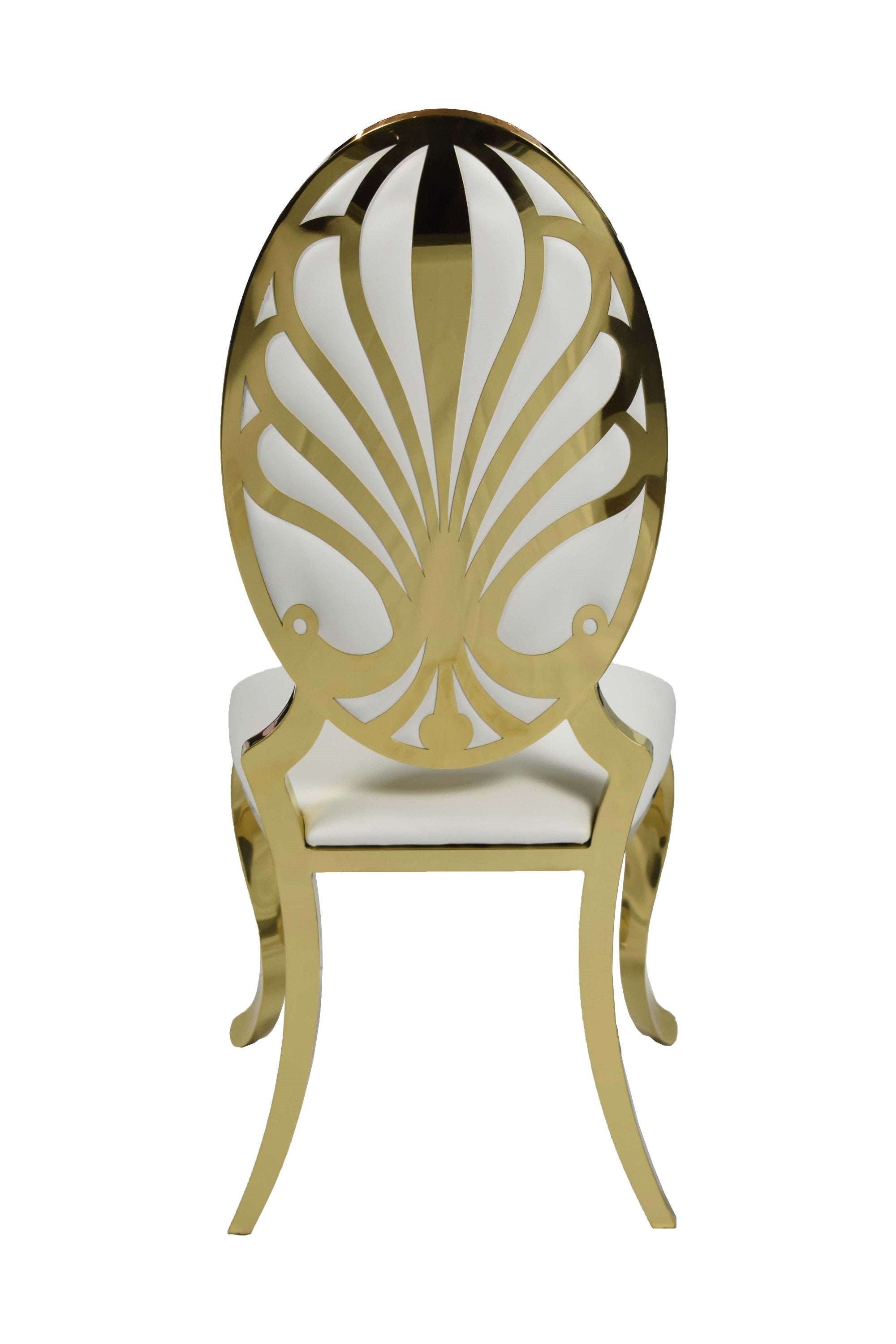 Ice Gold White PU Leather Dining Chair (Each)