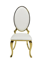 Ice Gold White PU Leather Dining Chair (Each)