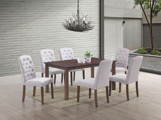 Ingrid Light Grey 7 Pc. Dining Set - Furnify.ca