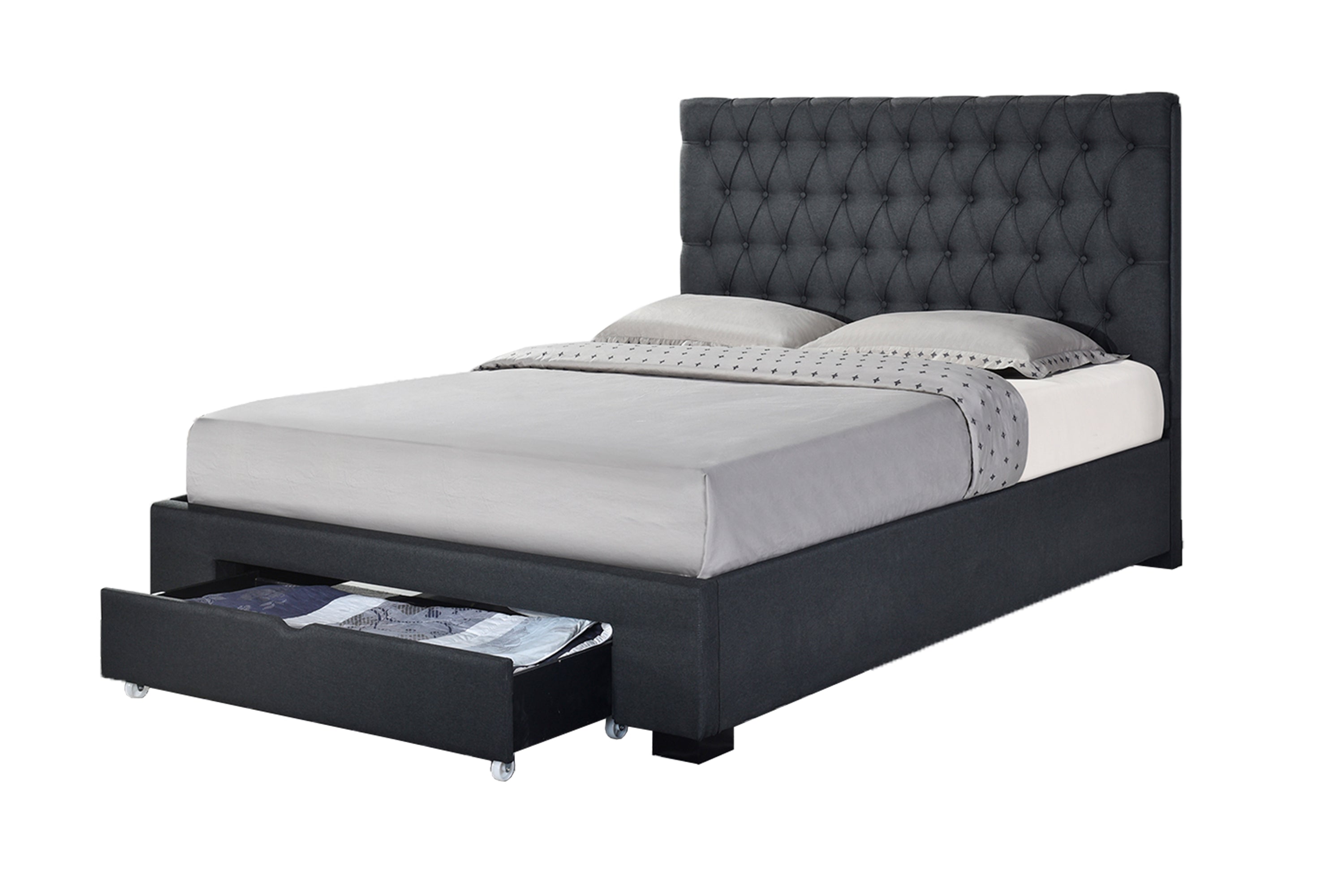 Sofia Platform Bed Charcoal (Queen/King)