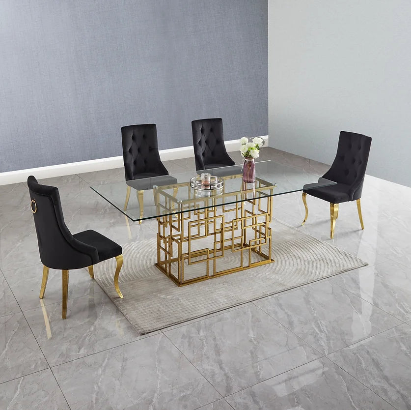 Zenith Gold Dining Table (80" x 40")